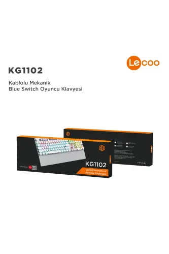 Kg1102 Wired Macro Key RGB LED Illuminated Mechanical Gaming Turkish Q Metallic Keyboard - 9