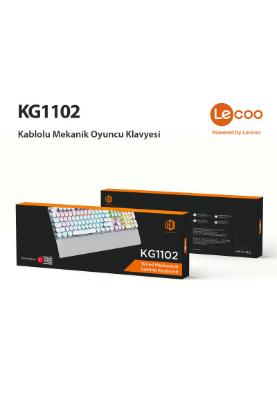 Kg1102 Wired Macro Key RGB LED Illuminated Mechanical Gaming Turkish Q Metallic Keyboard - 16