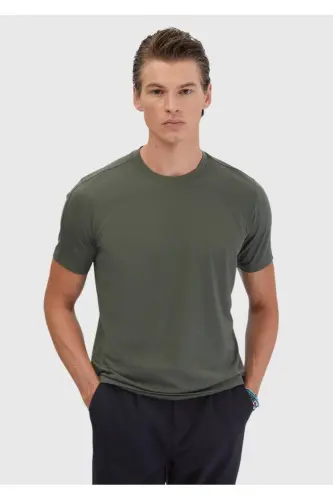 Khaki Bike Collar T-Shirt - 1