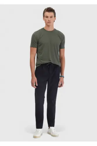 Khaki Bike Collar T-Shirt - RAMSEY (1)