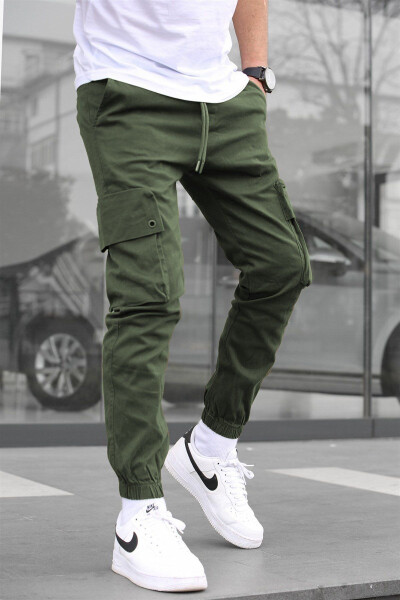 Khaki Cargo Pocket Jogger Pants 5647 - 7