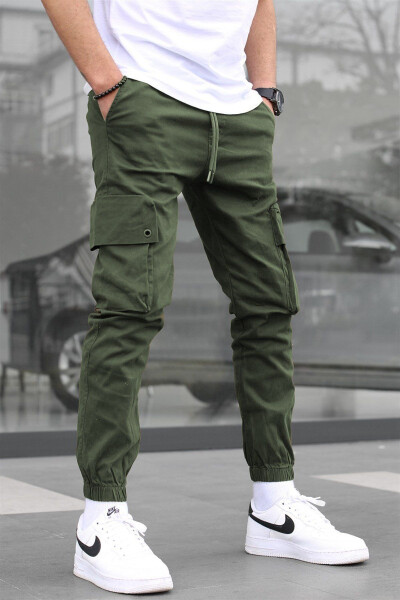 Khaki Cargo Pocket Jogger Pants 5647 - 8