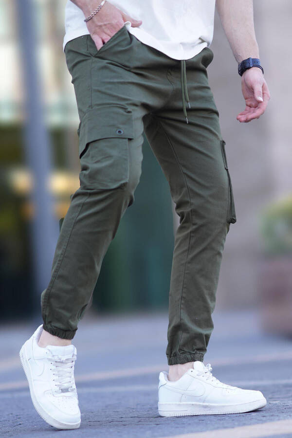 Khaki Cargo Pocket Jogger Pants 5647 - 6