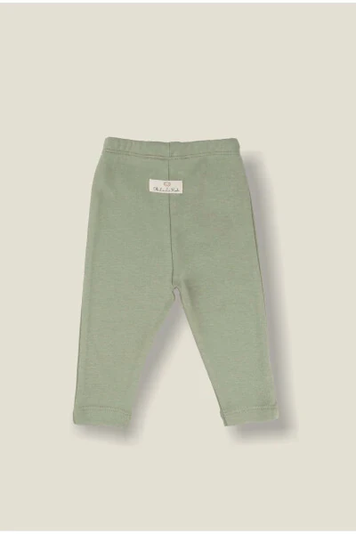 Khaki Cotton Baby Leggings - OHLALAKOALA (1)