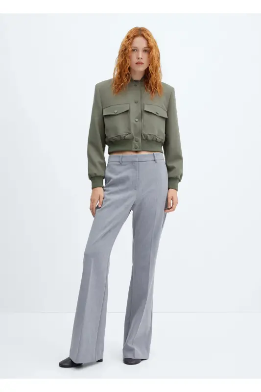 KHAKI Kadın Ceket 57076019-KHAKI - 8