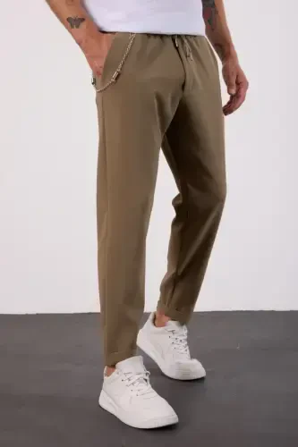 Khaki Light Loose Fit Seasonal Jogger Pants-KHAKI - 1