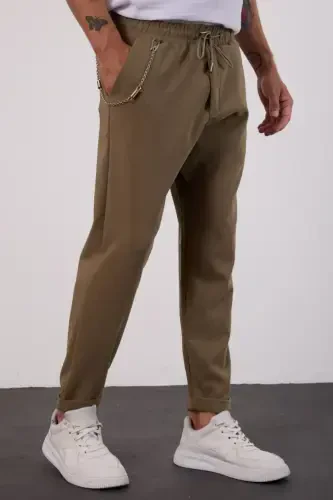 Khaki Light Loose Fit Seasonal Jogger Pants-KHAKI - 3