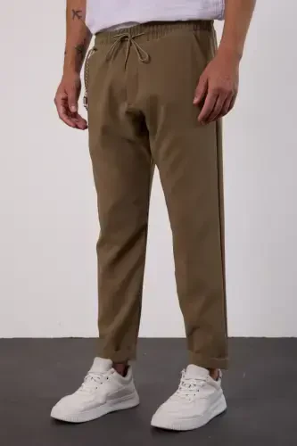 Khaki Light Loose Fit Seasonal Jogger Pants-KHAKI - 5