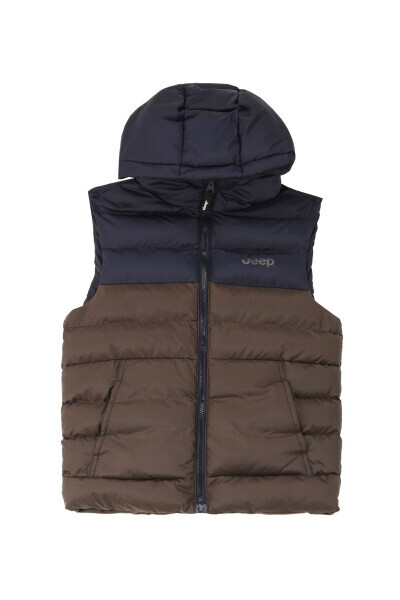 Khaki Men's Puffer Vest - JEEP