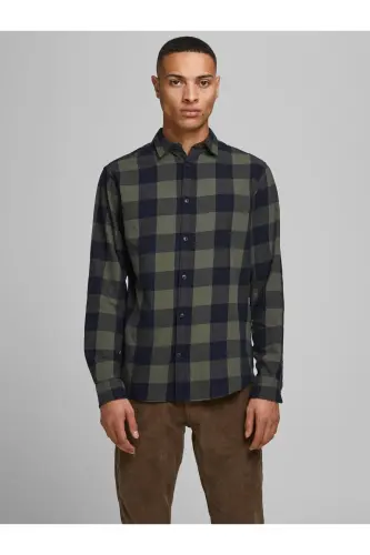 Khaki men's shirt - JACK & JONES (1)