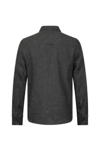 Khaki Regular Fit Cotton Overshirt Shirt Jacket-Ha - HATEMOĞLU (1)