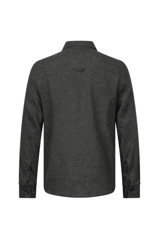 Khaki Regular Fit Cotton Overshirt Shirt Jacket-Ha - 2