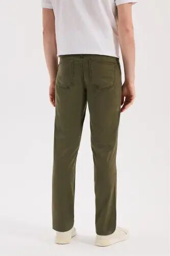Khaki Slim Fit 5 Pocket Sports Trousers - 4