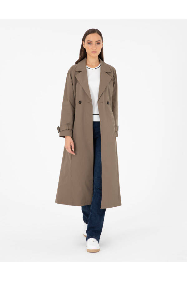 Khaki Trench Coat 50290319-VR027 - 1