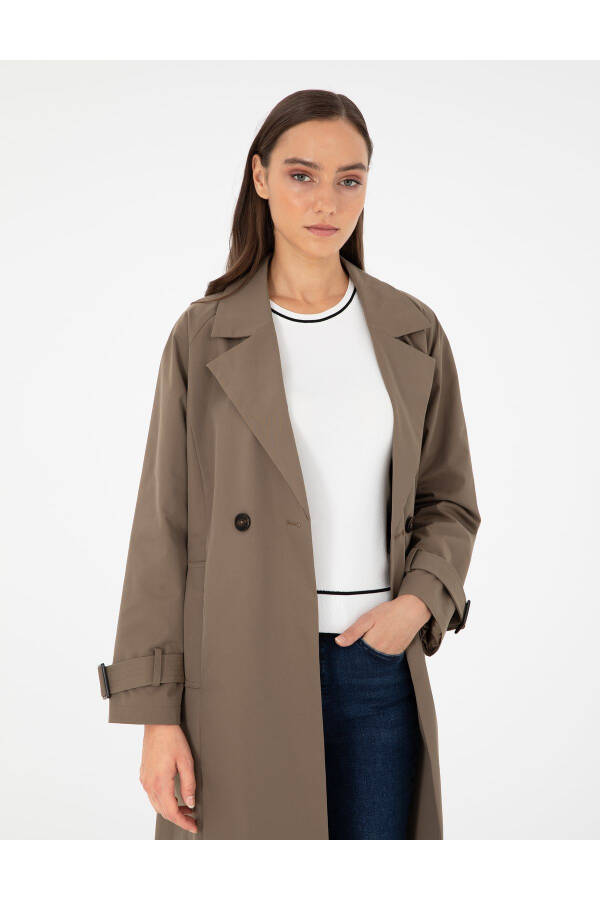 Khaki Trench Coat 50290319-VR027 - 2