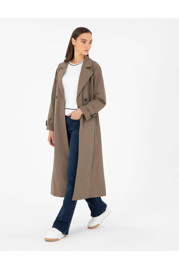 Khaki Trench Coat 50290319-VR027 - 3