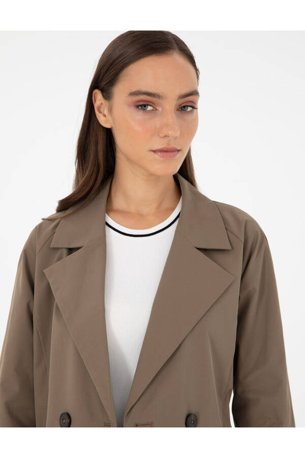 Khaki Trench Coat 50290319-VR027 - 4