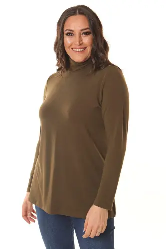 Khaki Turtleneck Knitwear - 4