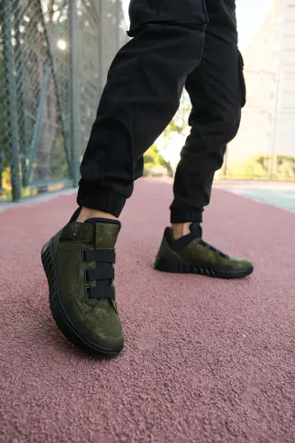 Khaki Unisex Sneaker Boot 0012383-Khaki - 4