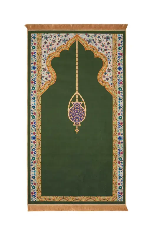 Khaki Velvet Carpet Rug - BURSA İPEK