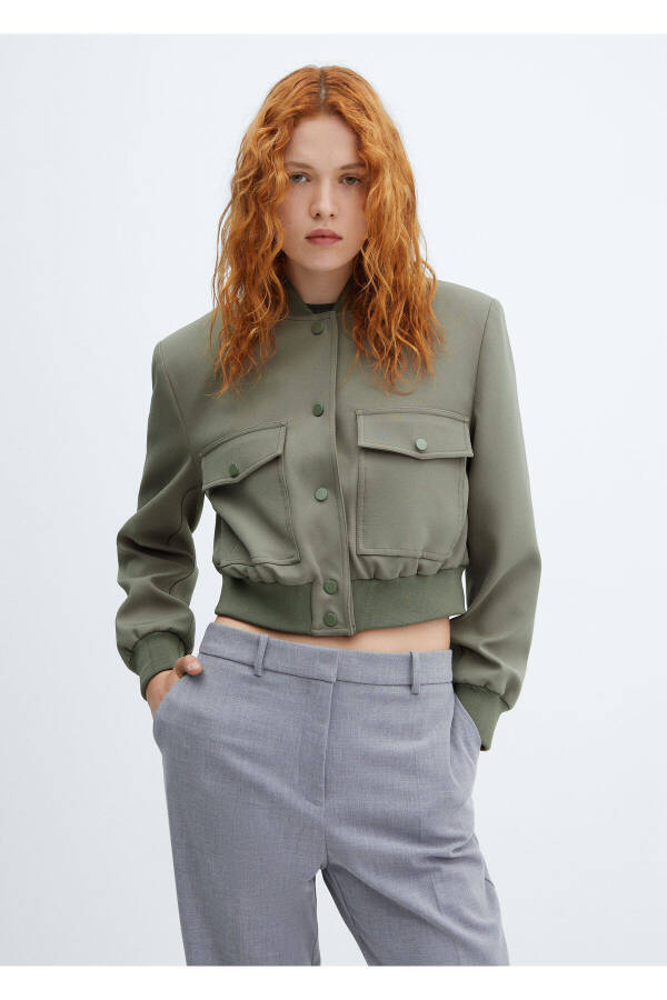 Khaki Women Jacket 57076019 - 2