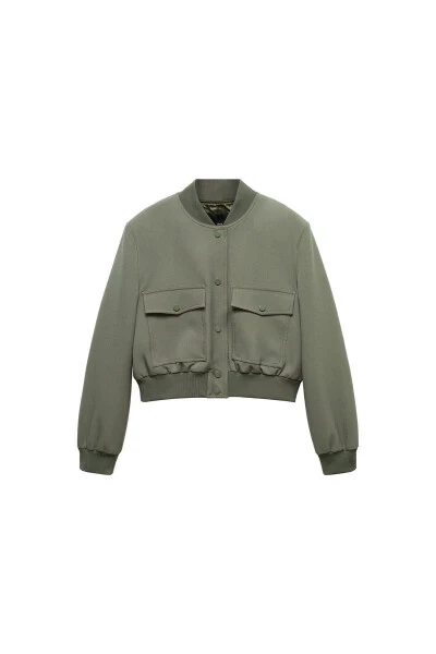 Khaki Women Jacket 57076019 - 4