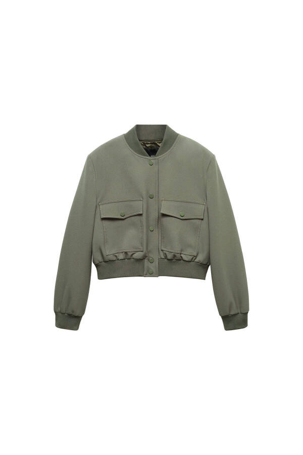 Khaki Women Jacket 57076019 - 4