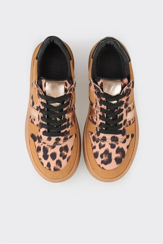 Khaki Women's Sneakers-Khaki - 4