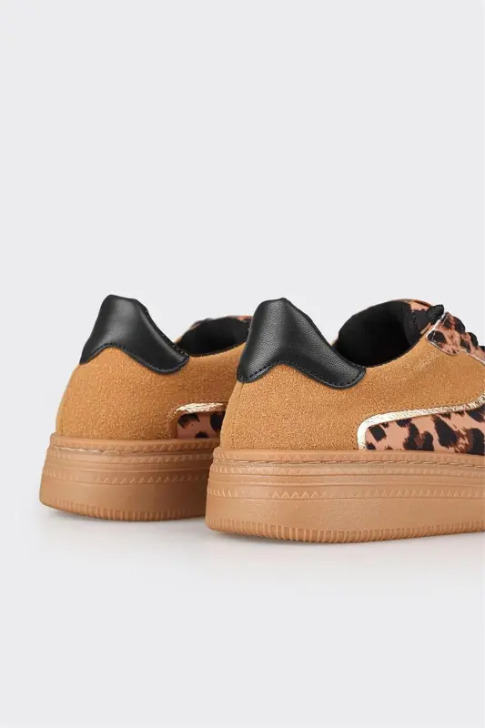 Khaki Women's Sneakers-Khaki - 5