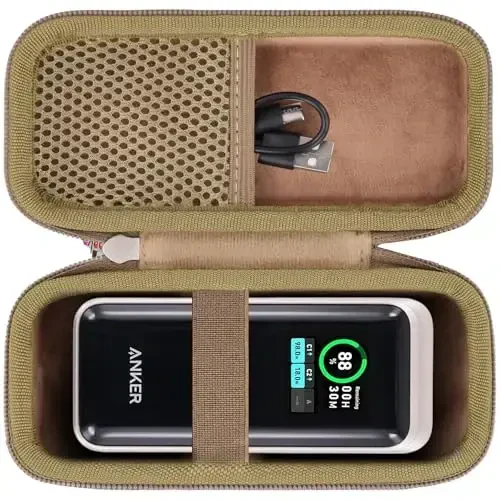 khanka Case for Anker Prime Power Bank 12000mAh 130W/20000mAh 200W,Case Only (Golden) - KHANKA