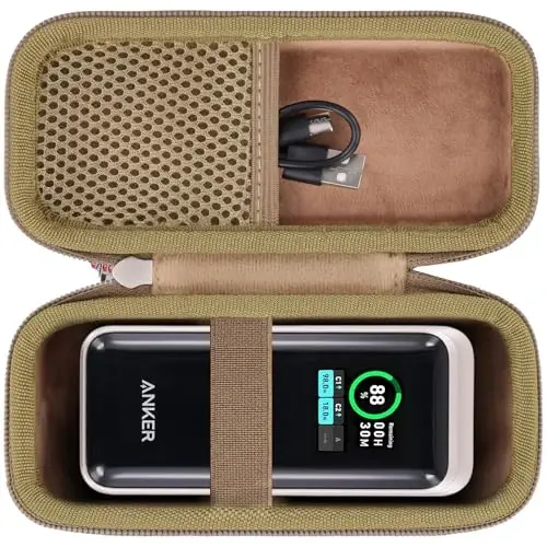 khanka Case for Anker Prime Power Bank 12000mAh 130W/20000mAh 200W,Case Only (Golden) - 1