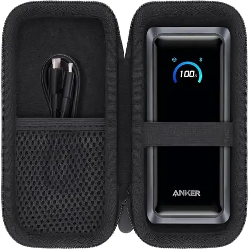 khanka for Anker Prime Power Bank, 26,250Mah 300W Case,Black | Hard Travel Bag for Anker Prime Power Bank 26K A110A Portable Charger,Travel-Ready Portable Storage, Protective Case Only 