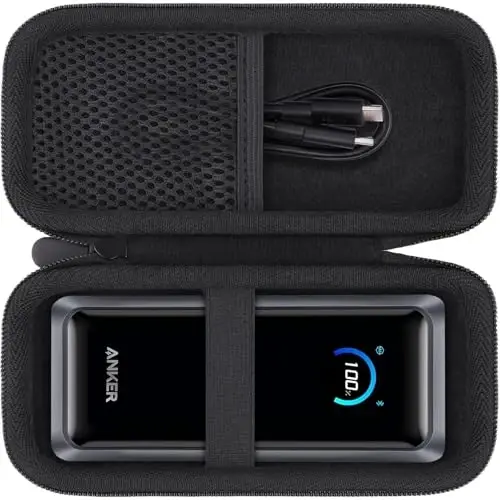 khanka for Anker Prime Power Bank, 26,250Mah 300W Case,Black | Hard Travel Bag for Anker Prime Power Bank 26K A110A Portable Charger,Travel-Ready Portable Storage, Protective Case Only - KHANKA (1)