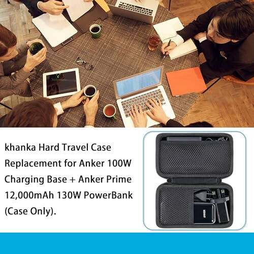 Khanka Hard Travel Case Replacement for Anker 100W Charging Base + Anker Prime 12,000mAh 130W PowerBank (Case Only) - 7