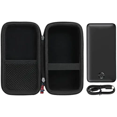Khanka Hard Travel Case Replacement for Anker 347 Power Bank (PowerCore 40K), 40,000mAh Battery Pack, Case Only (Black) - 5