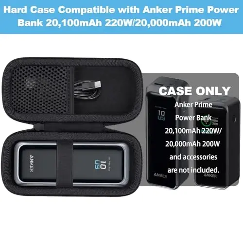 Khanka Hard Travel Case Replacement for Anker Prime Power Bank 12000mAh 130W/20000mAh,200W 