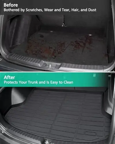 DiffCar® for KIA Seltos Floor Mats & Cargo Liner 2026 2025 2024 2023 2022 2021 | All-Weather Custom Fit Car Accessories for Seltos | TPE Rubber Front Rear Trunk Mats Full Set (Not for Seltos SX Turbo) - 2