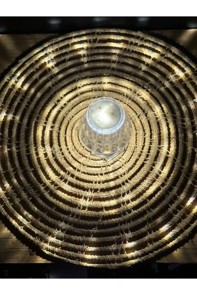 Kichik O'lchamli Kristal Olmos LED Stol Chiroqi Batareya Orqali Proektsiyalar Shaffof Abajur 12 Sm - 3