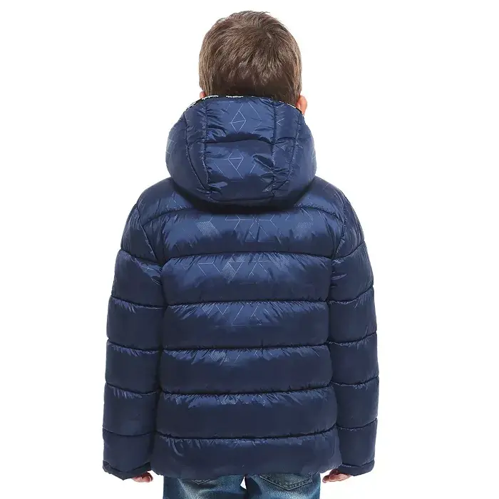 Kichik va katta yigitlarning og'ir vaznli puffer kurtasi-Geo oyma - 2