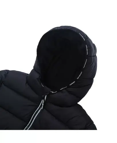 Kichik va katta yigitlarning og'ir vaznli puffer kurtka koti-qora - 3