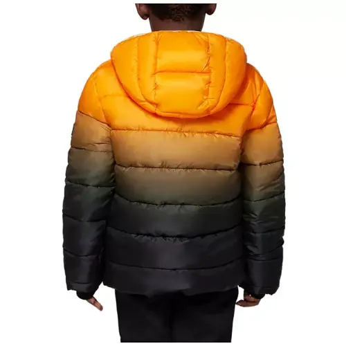 Kichik va katta yigitlarning og'ir vaznli puffer kurtka paltosi-Amber to'q sariq - 11