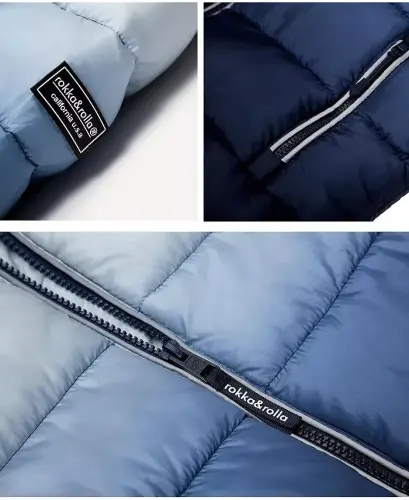 Kichik va katta yigitlarning og'ir vaznli puffer kurtkasi - o'rtacha tungi gradient - 8