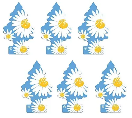 Kichkina daraxtlar 076171673473 uy yoki mashina uchun Daisy Fields osilgan qog'oz daraxti, 6 dona - 2