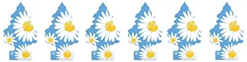 Kichkina daraxtlar 076171673473 uy yoki mashina uchun Daisy Fields osilgan qog'oz daraxti, 6 dona - 3