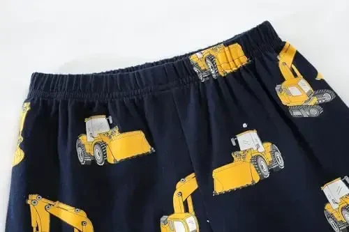 Kichkina o'g'il bolalar pijamalari 100% paxta o't o'chiruvchi mashinasi uyqu kiyimi chaqaloq 4 dona yozgi pijamalar bolalar qisqa to'plamlari yosh bolalar kiyimlari - 7