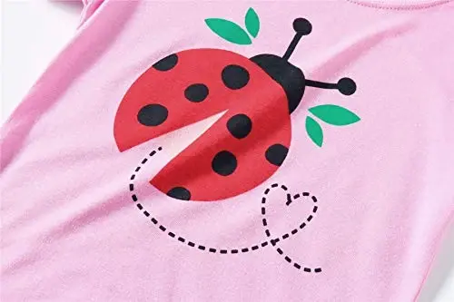 Kichkina qo'lli qizlar pijamalari dinozavr paxta Unicorn pijamalari Jammies kuz qish uzun yengli bolalar uyqu kiyimlari 2-7T o'lchamlari uchun to'plamlar - LITTLE (1)