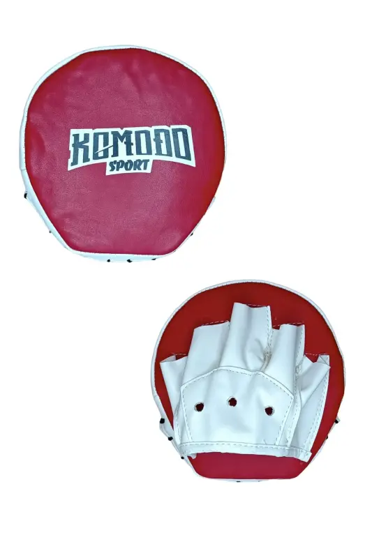 Kick Boks Hedef Lapası/Boks Hedef Lapası/Muay Thai Hedef Lapası çift-BEYAZ KIRMIZI - KOMODO SPORT