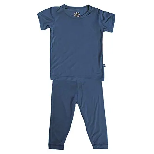 KicKee Solid Short Sleeve Pajama Set, Baby to Kid - 2