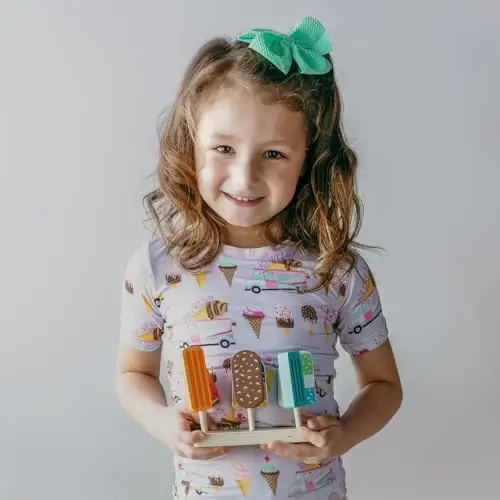 KicKee Solid Short Sleeve Pajama Set, Baby to Kid - 2