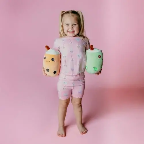 KicKee Solid Short Sleeve Pajama Set, Baby to Kid - 3